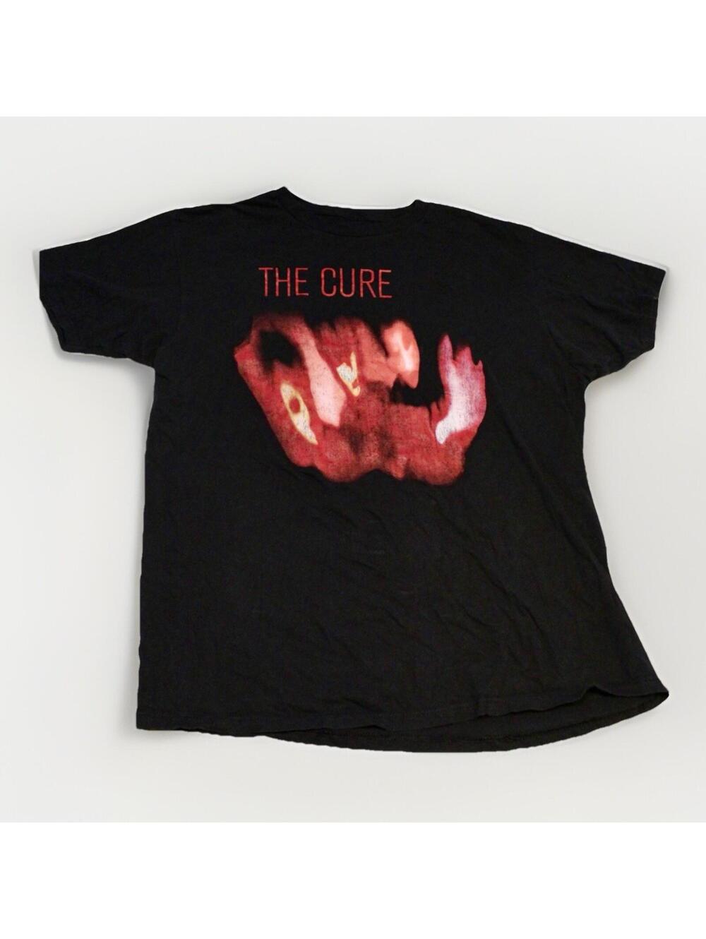 The Cure T-Shirt XL Black Robert Smith Goth Rock Pornography Short Sleeve VTG